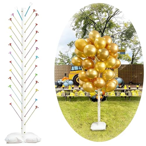 Kit de support de ballons, réglable pour arbre à ballons, 1,8 m, avec bases, convient pour les accessoires de fête d'anniversaire, les ouvertures
