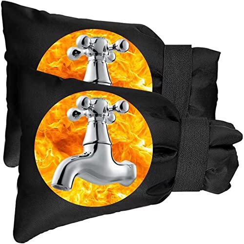 水道管 凍結防止 水道凍結防止カバー 蛇口カバー 2枚セット 再利用可能 蛇口カバー凍結防止 水栓保護 水道凍結防止カバー 屋外の蛇口カバー 防寒用 水道 凍結防止 カバー 蛇口 凍結防止 蛇口カバー 雨錆防止 損傷防止 汚れ防止 冬の水道蛇口カバー (1