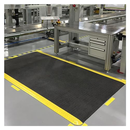 Tapis de cuisine anti-fatigue de 20 mm d'épaisseur noir pour un confort debout prolongé