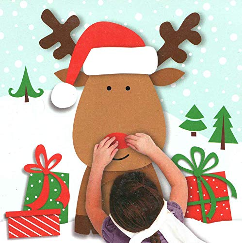 Sifcon Pin the nose on Rudolf Juego de Navidad