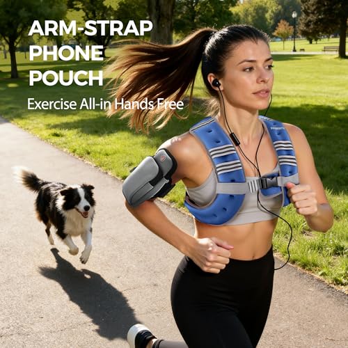 Image of PACEARTH Weighted Vest,6lb /8lb /10lb /12lb /16lb /20lb /25lb /30lb Weight Vest with Reflective Stripe, Body Weight Vests for Women, Men, Weight Loss Workout, Strength Training, Running, Walking, Jogging