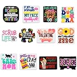 12 cuentas focales de silicona para bolígrafos, personajes, palabras divertidas, cuentas focales de formas surtidas, cuentas de silicona para hacer llaveros, cuentas de silicona a granel para hacer