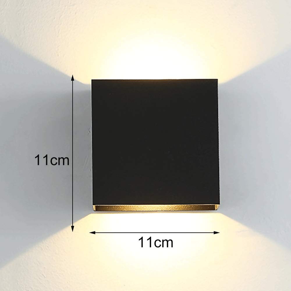 Nowoczesna lampa ścienna LED 6W, metalowa lampa ścienna do wnętrz, oświetlenie wewnętrzne do korytarza, sypialni, korytarza i schodów, ciepła biel
