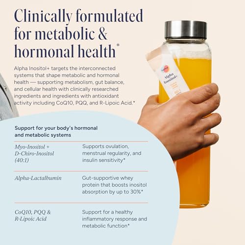 Image of FullWell Alpha Inositol+ Stick Packs - Hormonal, Ovarian & Metabolic Aid - 40:1 Myo-inositol to D-Chiro-inositol - Orange Cream - 60 Count (30 Servings)