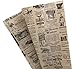 Rustic Pearl Collection Tissue Paper for Gift Wrapping with Design (Vintage Newspaper) Black and Tan, 24 Large Sheets (20x30)
