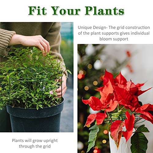 Zjia 18 Inches Peony Cages And Supports Grow Through Plant Supports Ring Hoop With 3 Legs, Pack Of 3 #TOP4