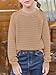 Girls Knit Sweaters Kids Fashion Chunky Crewneck Pullover Jumper Tops 5-14 Years Khaki