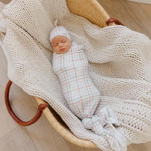 Image of Copper Pearl Swaddle Blankets for Newborns | Soft Stretchy Receiving Blankets for Boys and Girls | Large 46 x 46 Inch Baby Blankets | Lightweight and Breathable Swaddles | Madelyn