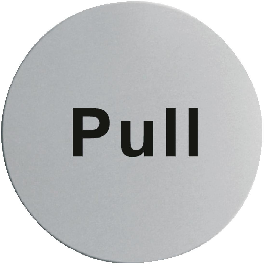 U064 Stainless Steel Door Sign-Pull
