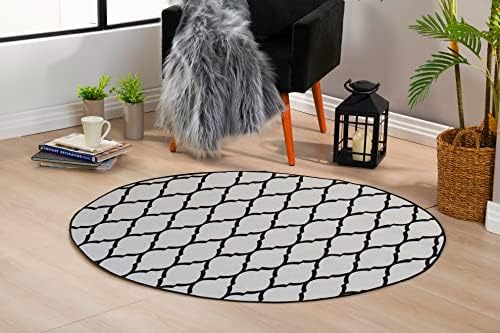 Tapete Redondo Luxo Rustico Jacquard 1,40 X 1,40