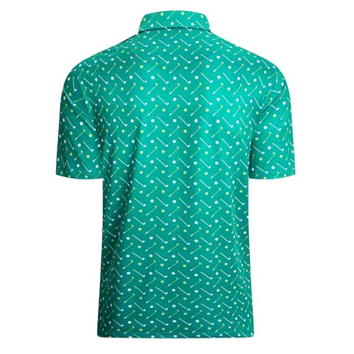 Image of Damipow Premium Golf Shirts for Men Dry Fit Performance Polo Short Sleeve Collared Shirt