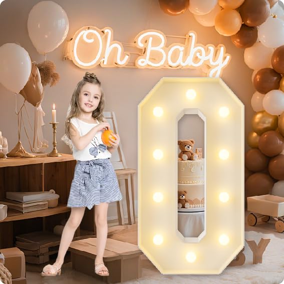 HXWEIYE Large Marquee Letter O, 3FT Battery Operated, Easy to Assemble