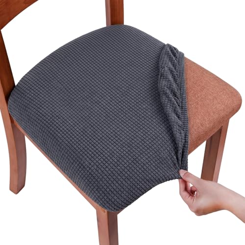 Qianderer Folding Chair Cover Stretch Covers Stretch Slipcovers Protector Removable Washable Chair Seat Cushion Protectors (Gray One Size)
