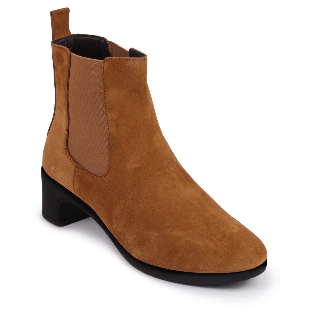 FAUSTO FST KI-261 CAMEL-38 Womens Camel Flared Heel High Ankle Suede Leather Classic Winter Chelsea Boots (5 UK) (B0BR8BMY5X) Amazon Price History, Amazon Price Tracker