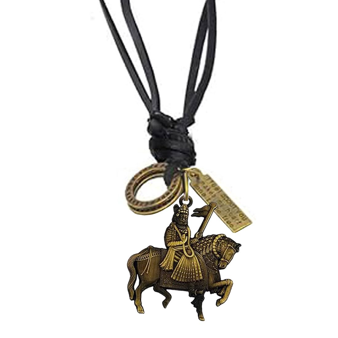 M Men Style Religious God Gogaji Maharaj Bronze Metal And Leather Pendant Necklace Chain For Men And Women (B0CK8FYGFM) Amazon Price History, Amazon Price Tracker