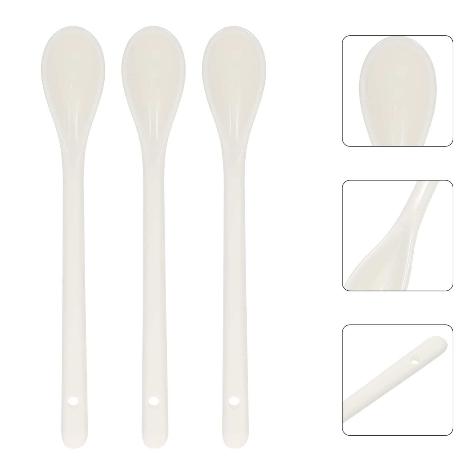 BATLAM 12pcs cuillères à gâteau à Dessert à café à Long Manche cuillères à mélanger Pratiques pour la Cuisine à Domicile