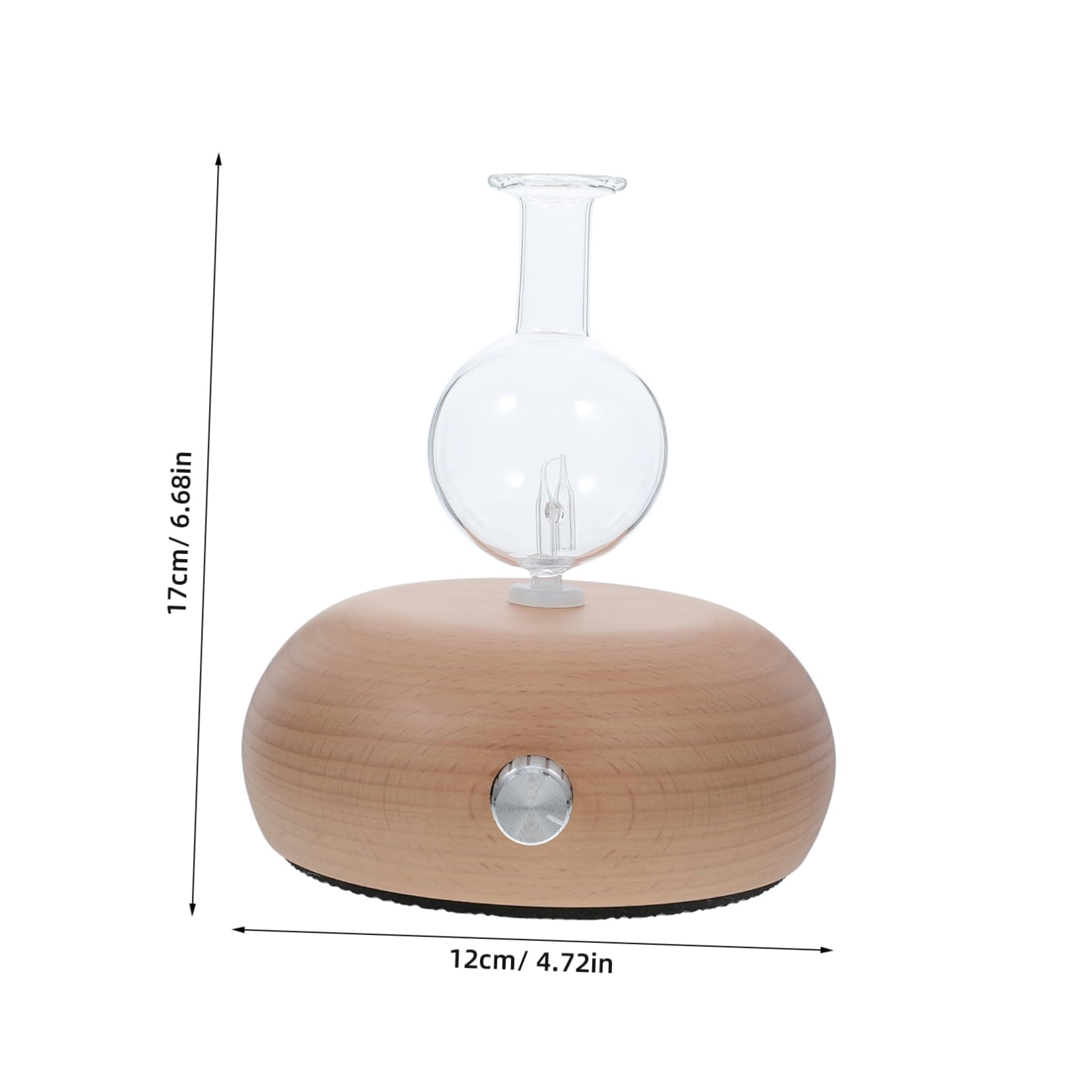 Aromatherapie Diffusor für Ätherische Öle, 1stück Glas mit Holzsockel