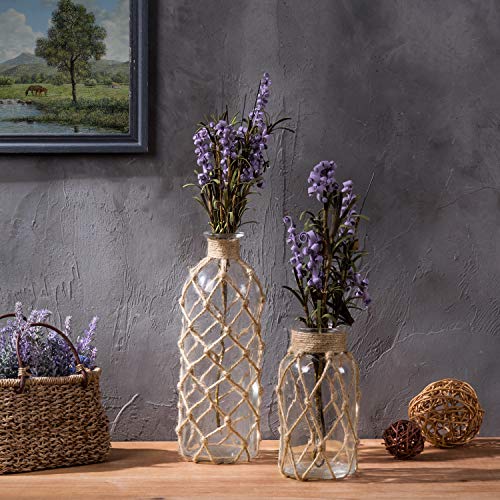 Mygift DECO2247CLR Coastal Style Decorative Glass Bottles thumb #1
