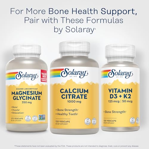 image for Solaray Calcium Citrate 1000mg - Chelated Calcium Supplement - Support