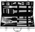 TORXXER 20 Piece Heavy Duty BBQ Grill Tools Set - Extra Thick Stainless Steel Spatula, Fork & Tongs. Complete Barbecue Accessories Kit in Aluminum Storage Case