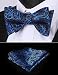 HISDERN Conjunto de pajarita y pajarita con estampado floral para hombres y...