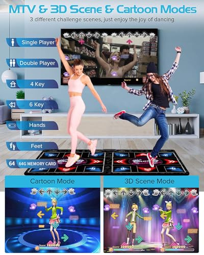 Alfombra de baile HDMI para dos personas con juegos interactivos 4
