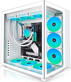 KEDIERS PC Case - ATX Tower Tempered Glass Gaming Computer Case with 9 ARGB Fans,C590