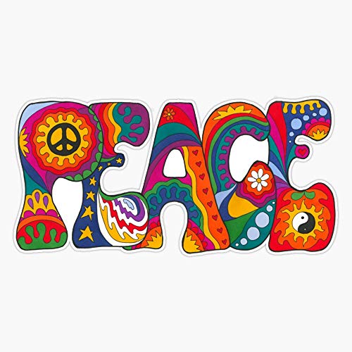 Psychedelic Peace Vinyl Waterproof Sticker Decal Car Laptop Wall Window Bumper Sticker 5