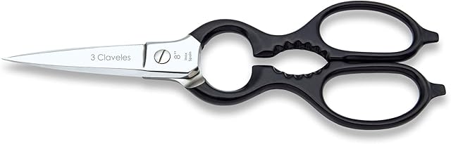 3 Claveles 28019 Multi-Purpose Kitchen Scissors, Stainless - 20 cm / 8 inches, Steel