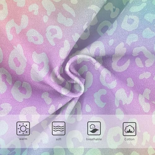 Rainbow Gradient Leopard Spots Cute Panties Girl Girls Underwear Toddlers Cotton Flower Briefs Underpants 2t3