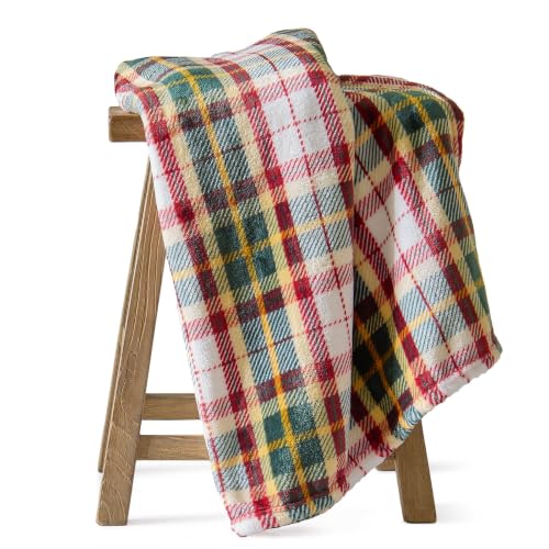 Image of BEDELITE Plaid Fleece Throw Blanket, Christmas Tartan 50x60 Inches