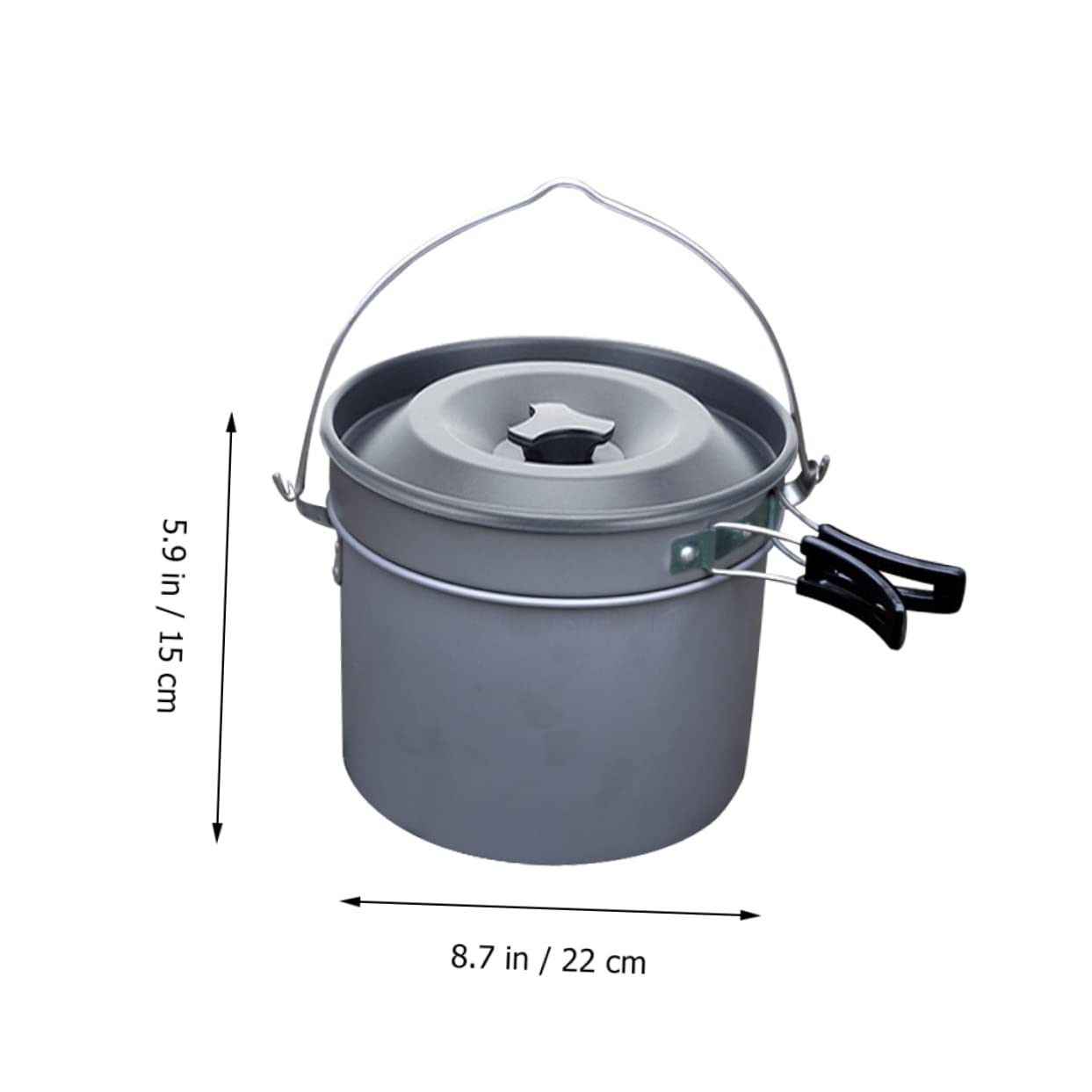 HANABASS 1 Satz Camping Kochtopf Set für Personen Leichtes und Tragbares Kochgeschirr für Outdoor Aktivitäten Schnelles Kochen und Hohe Temperaturbeständigkeit für und Reisen