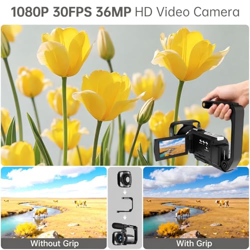 Image of Video Camera Camcorder Full HD 1080P 36MP 16x Zoom for YouTube