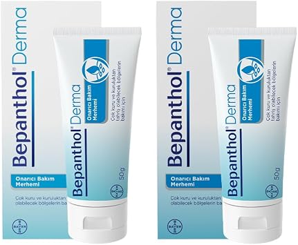 Bepanthol Onarıcı Bakım Merhemi 50 gr 2li Paket l Çok Kuru Ciltler ve Tahrişe Yatkın Bölgeler İçin Bakım