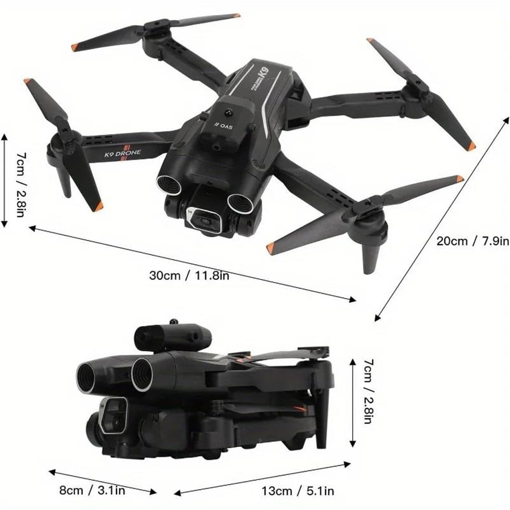 C,Single battery,składany dron z kamerą dla początkujących i dorosłych - czterokierunkowe omijanie przeszkód, obroty 360°, start/lądowanie jednym przyciskiem, obroty 3d