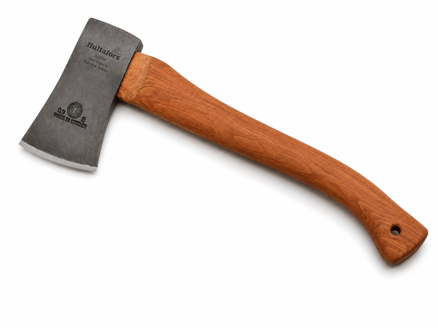 Handgeschmiedetes Beil 535mm aus Schmiedeeisen I Hultafors I Geschmiedet in Schweden I 1315g Premium Axt mit Hickory Holzstiel I Nachschleifbar I 840086
