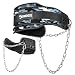 DMoose Fitness Dip Belt with Chain for Weightlifting, Pullups, Powerlifting, Crossfit, and Bodybuilding Workouts, Long Heavy Duty Steel, Comfortable Neoprene Waist Support