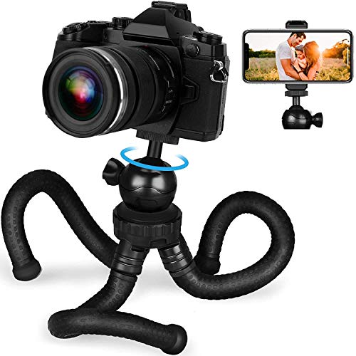 Image of Flexible Tripod Stand for Mobile Phone & DSLR Camera Mini Tripod Gorrilla POD 27CM Portable & Flexible with Smartphone Holder & 360 Ball Head