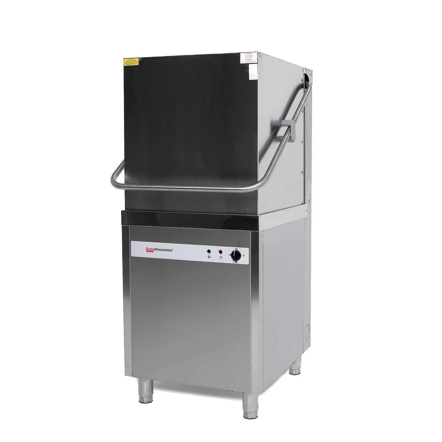 Ristoattrezzature Lavastoviglie a Cappotta Professionale - Trifase, con Cesto Quadrato 50x50 cm - in Acciaio Inox