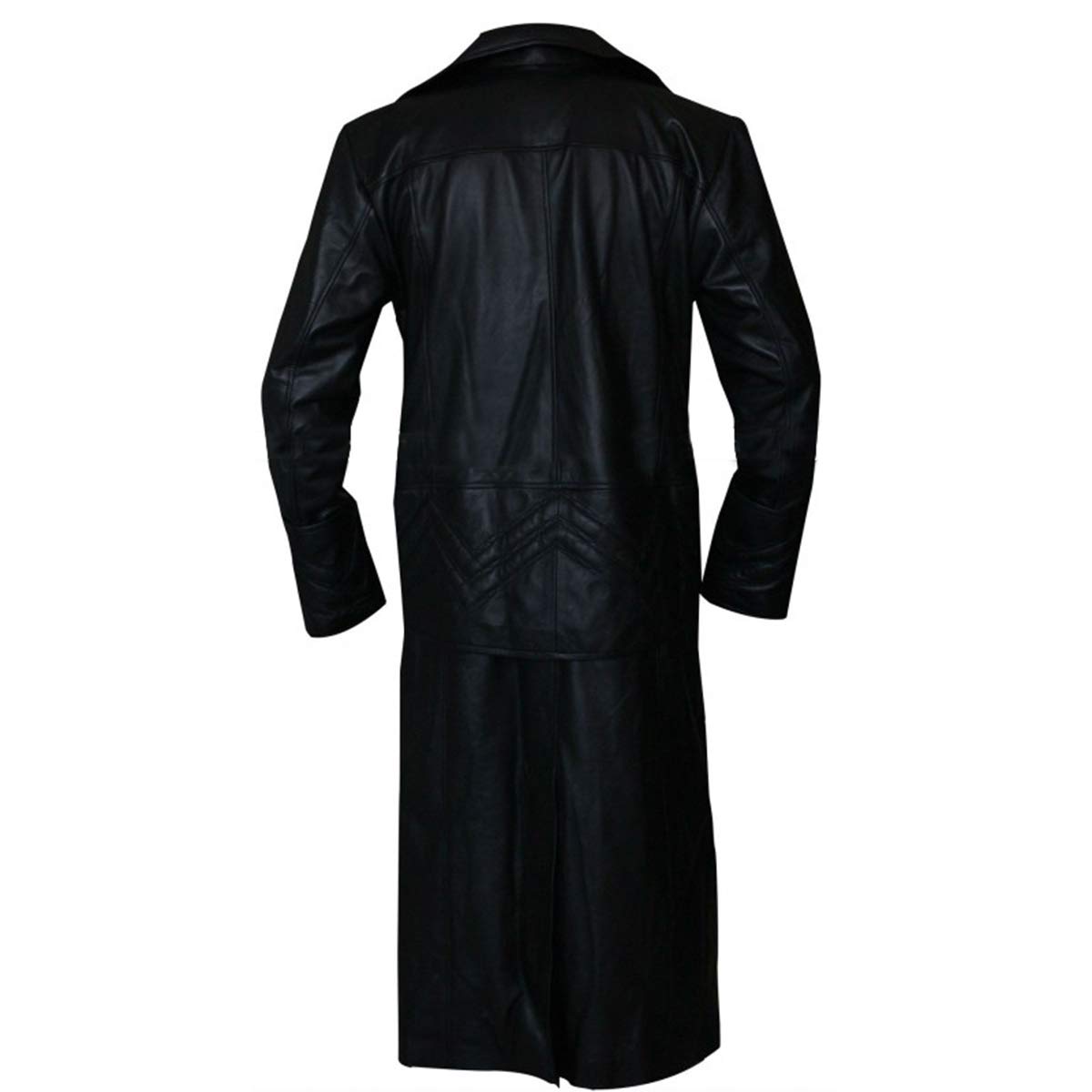 Fashion_First Disfraz de Pirata de Halloween para Hombre, colección de Ropa de Piel/Lana Negro D1 Black Pirate Coat Real Leather 3XL