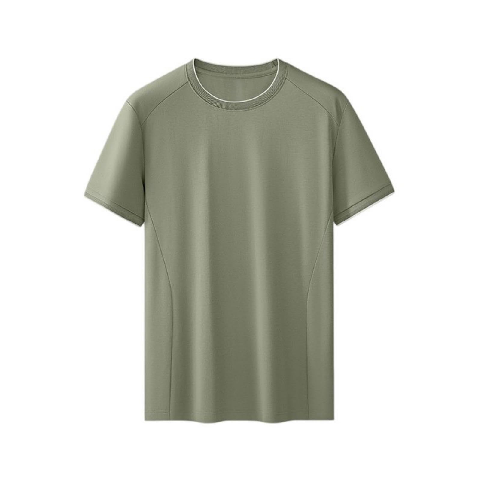 Maglietta da uomo a maniche corte in misto cotone a blocchi di colore a blocchi di colore per allenamento, corsa, abbigliamento all'aperto