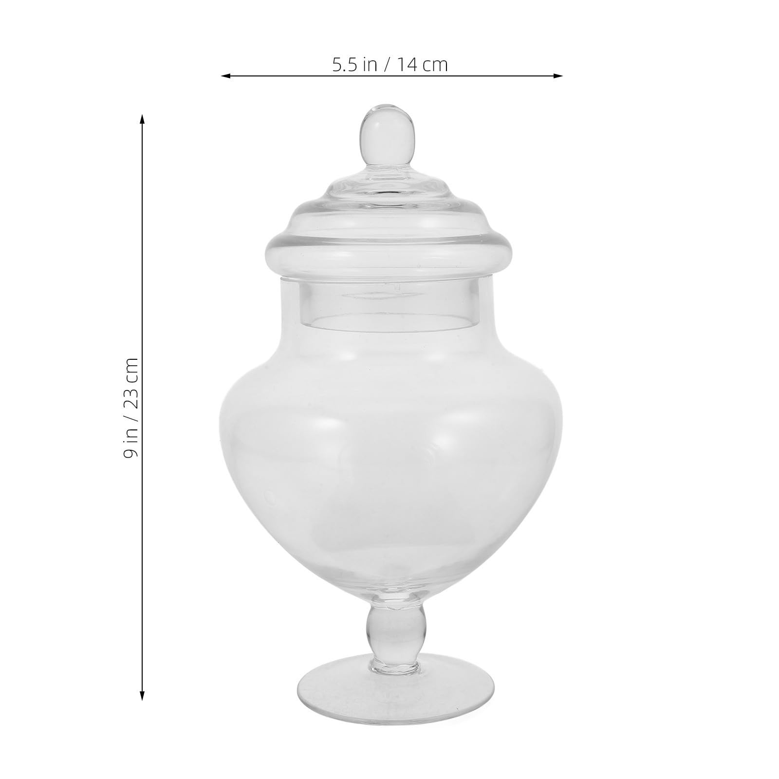 SOLUSTRE Frasco de Vidrio para Dulces y Frutos Secos, Recipiente Versátil y Fácil de Transportar Adecuado para Decoraciones de Fiesta y Uso Familiar