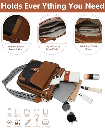 Image of Large Crossbody Bags for Women,Leather Crossbody Purse with RFID