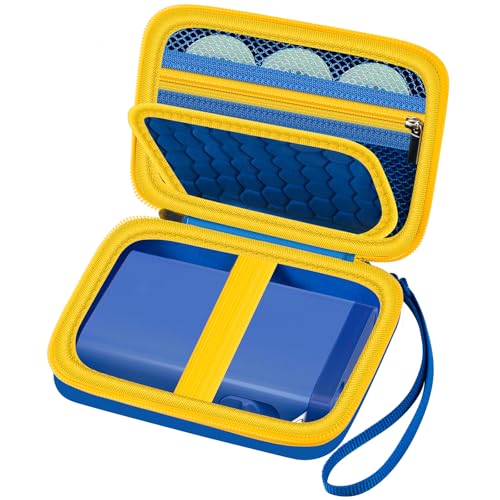 Image of Comecase Case Compatible with Nelko P21 / for Phomemo D30 D35 Label Maker Machine, for JADENS D11 / for SUPVAN Mini Labeler Sticker, Labler Maker Storage for Tape&Accessories - Blue
