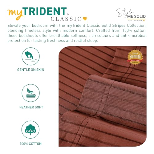 Image of myTrident Bedsheet for Double Bed King Size | 108 inch x 108 inch | Ember