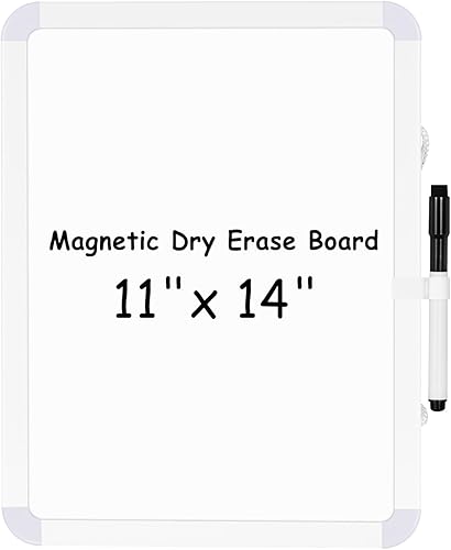 Miniatura 8 de WALGLASS Pizarra blanca pequeña de borrado en seco, pizarra blanca magnética de 8.5 x 11 pulgadas para pared, nevera, taquilla, mini pizarra blanca