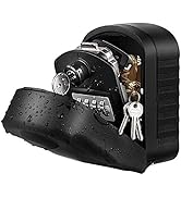 Cassaforte Per Chiavi Esterna WACCET - Combinazione 4 Cifre + Chiave, Resistente Alle Intemperie, Da Muro