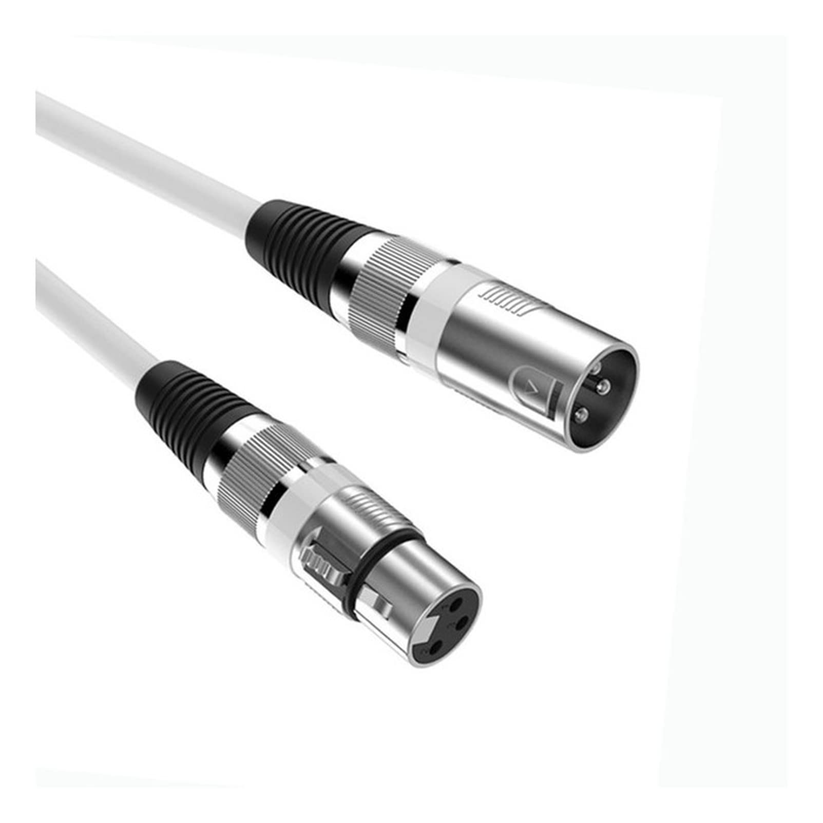 Kabel audio Xlr męsko-żeński M/f 3 Przypnij OFC Arkusz kabla audio + ekranowany pleciony do mikrofonu wzmacniacz 1M 2M 3M 5M 10m Linia audio (kolor: biały, Rozmiar : 10m)
