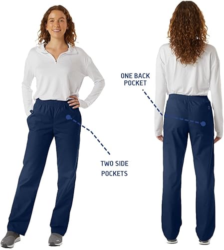 Miniatura 3 de Pantalón médico unisex, ultra suave, clásico, cintura elástica, pantalón de profesionales médicos y pantalón cargo