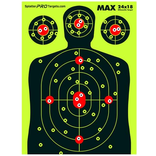 24x18 Extra Large Splatter Targets. Two Color Splatter to easily see your shots! Bright fluorescent yellow and white Splatter.